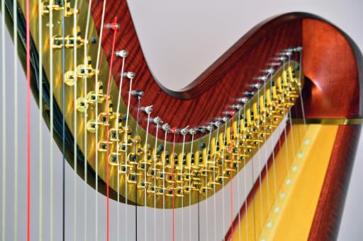 Bild einer Harfe.